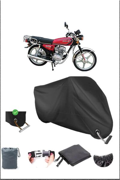 Breen Black Asia As125 Durable Lock Compatible Waterproof Motorcycle Tarpaulin