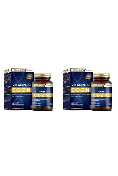 Nutraxin Vitamin Max C + D Zinc 60 Tablet 2 Adet