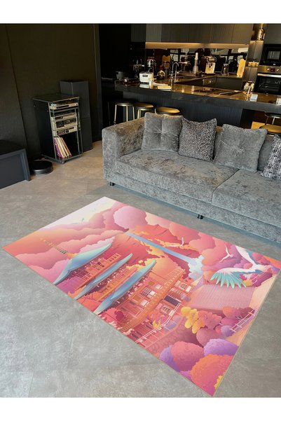 Rugs Modern Halı Колекция „Бусе“ – многоцветен, килим с десенирана тъкан с мо...