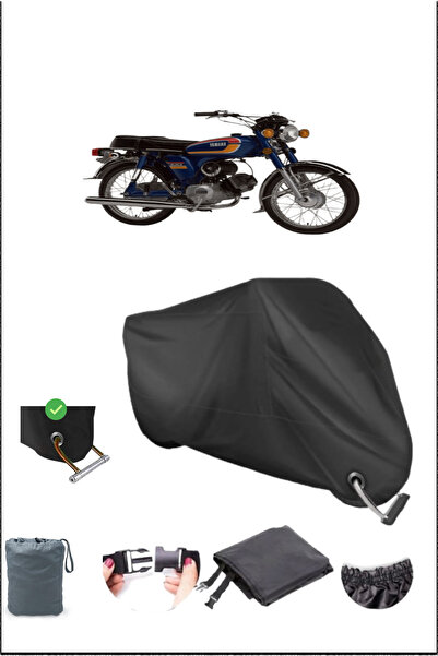 Breen Black Yamaha Yb100 Durable Lock Compatible Waterproof Motorcycle Tarpaulin