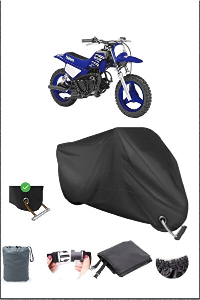 Breen Black Yamaha Pw50 Durable Lock Compatible Waterproof Motorcycle Tarpaulin