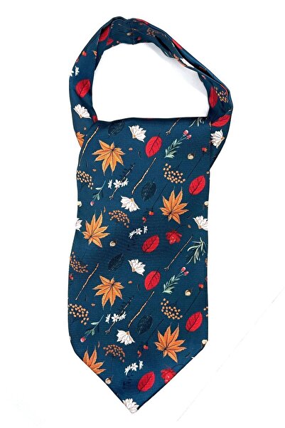 La Pescara Ανδρικό κασκόλ με μπλε λουλούδια K419