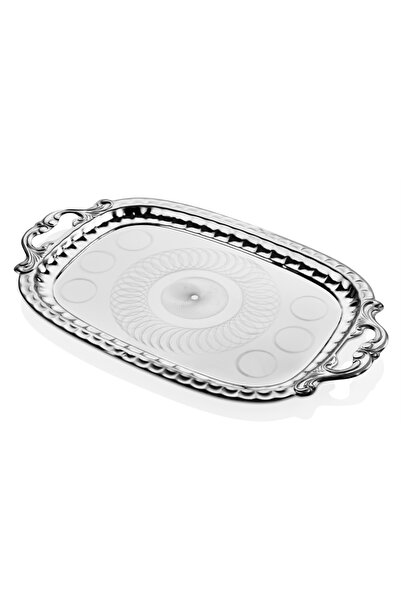 KT HOME صينية طبية منقوشة من الفولاذ المقاوم للصدأ مقاس 39 × 30 سم، صينية تقديم الطعام مع مقبض