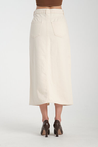 Rodi Kadın Önü Yırtmaçlı Denim Etek 6660