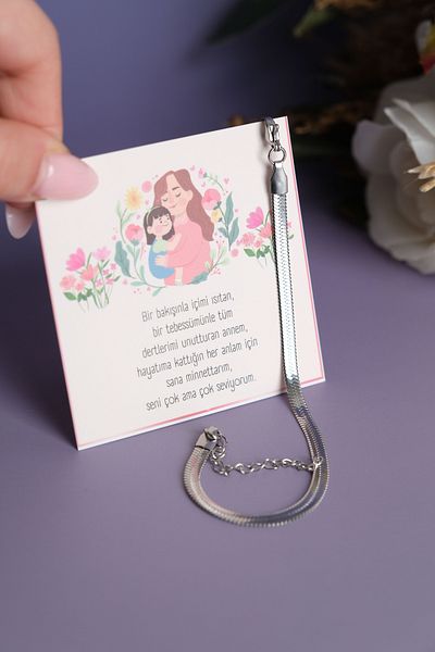 Jack Ferrero Dear Mother - Friend Birthday Bracelet - Paper No Throw Steel Color