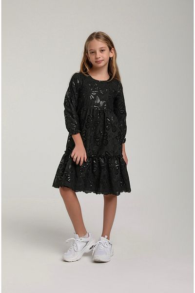 Escabel Limi Female Child Palette Detailed Lining Long-Sleeve Summer Dress