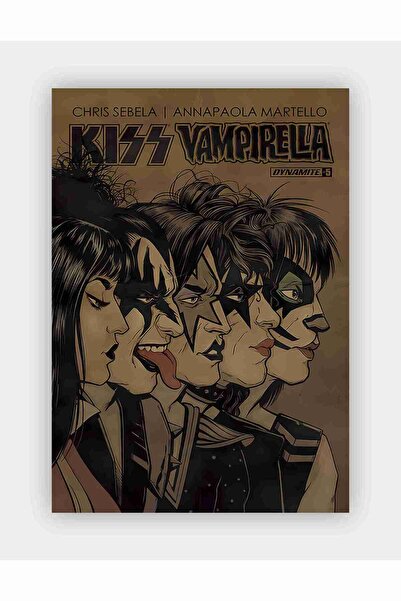 Kiss - Vampirella Rock Music Paper Poster - Frameless
