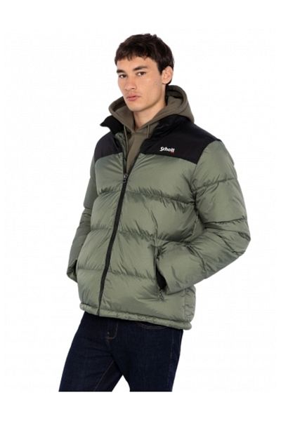 SCHOTT Ανδρικό χακί μπουφάν Schott Blouson Empiecement Et Broderie -S