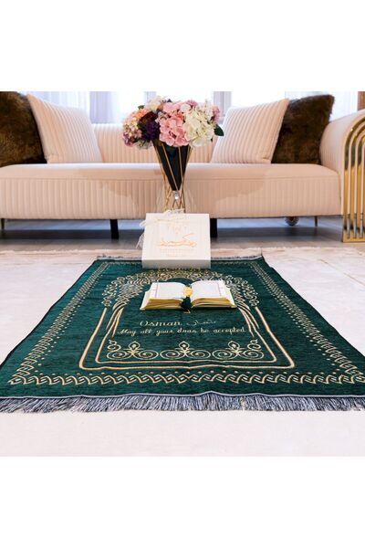 Happy times favors Kişiselleştirilmiş İsme Özel Seccade, Kuran, Tesbih, Hediy...