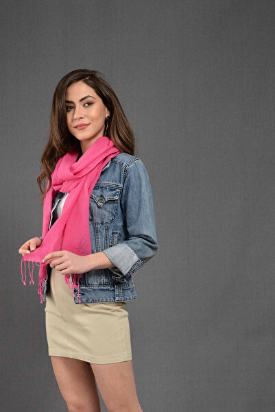 Dosimira Pink Plain Dye Cotton Scarf