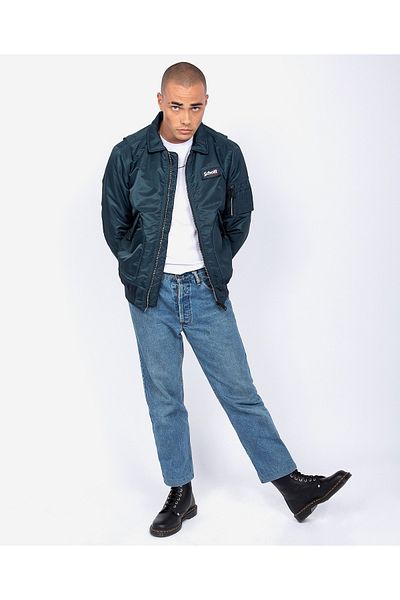 SCHOTT Modrá jachetový bombardér pro barry Schott Blouson cwu Original Eco