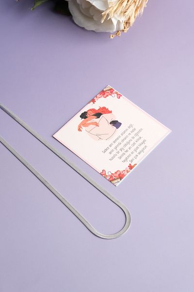 Jack Ferrero Mother - Dear Arkadash - Birthday - Sister - Father - Not Written Paper Steel Color Necklace