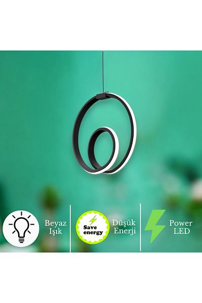 neeko Orjin Modern Pendant Lamp Power Led Chandelier White Light Black Case