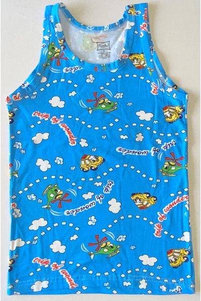 KEYAL Tutku Boy Colorful Elastane Printed Undershirt (6 Pcs)