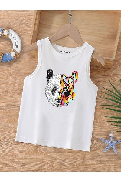 BENROMA 1 produs pentru achiziții de 6 și peste Tricou pentru copii fără mâneci imprimat cu personaj de desene animate