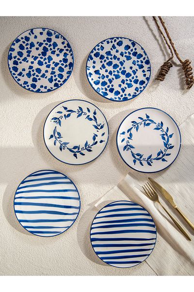 M'art Home Handmade Trendy All in Blue 6-Piece Cake Set 19 cm