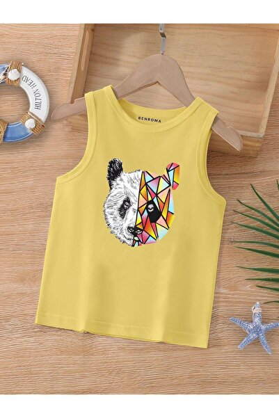 BENROMA Tricou pentru copii fără mâneci cu imprimeu cu personaje de desene an...