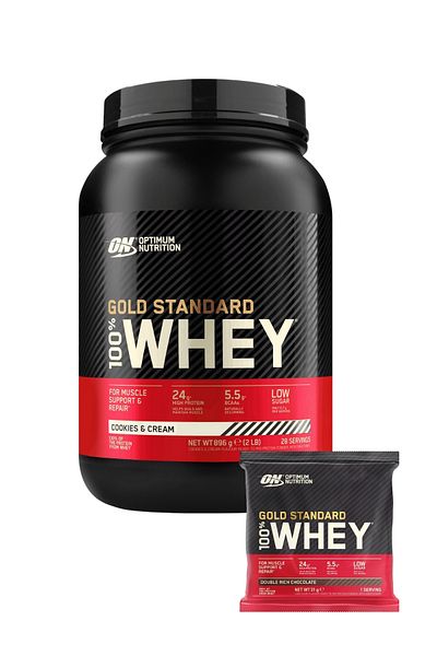Optimum Nutrition 100% Whey Gold Standard Cookie and Cream Flavor 896g 28 Serve High Protein - 100% Whey Gold Sta