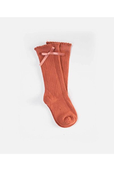 Cigit Children's Knee-Length Girls Socks 2-9 Years Cream