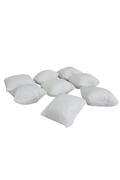ÖZER KUTU Pillow Organizer (8 Pcs) Interlining White Bracelet & Watch & Clamp 8X8 cm