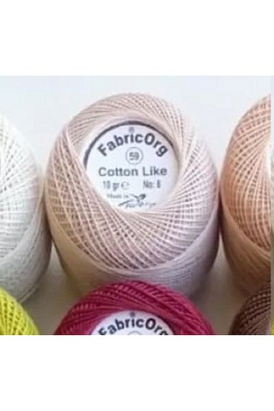 fabricorg Βαμβακερό όπως νήματα σταυροβελονιάς Etamin (10 GR-NO8 IP) - ΜΟΝΟ ΜΟΥΛΑ - Νούμερο 59 Χρώμα