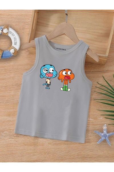 BENROMA 1 tricou este un cadou pentru achiziții de 6 și mai sus în coș - Tricou fără mâneci pentru copii cu imprimeu cu personaje de desene animate