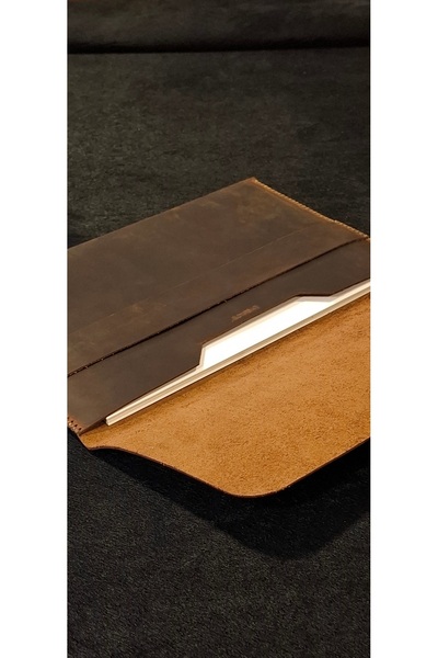 MAT Deri حافظة مصنوعة يدويًا من الجلد الطبيعي متوافقة مع Macbook Air 13 - حقيبة Macbook M1 M2 M3 M4