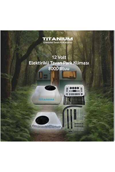 Titanium 12v karavan otomobil kamyon kamyonet tavan park kliması