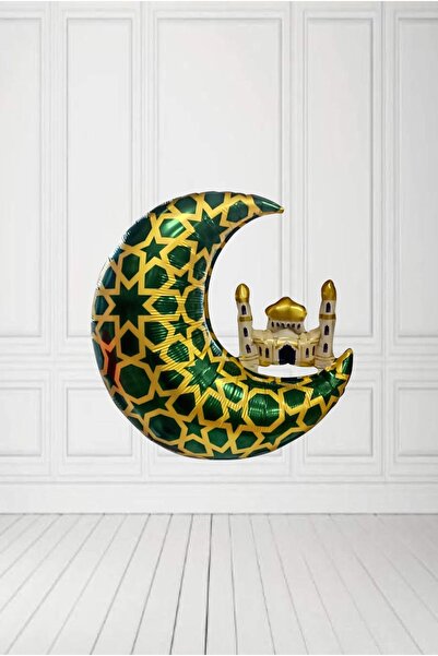 BİDOLUMUTLULUK Welcome Ramadan Foil Balloon Crescent Mosque Ramadan Mubarak P...