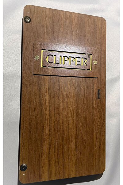 Clipper Hediyelik Çakmak Özel Ahşap Kutulu Set