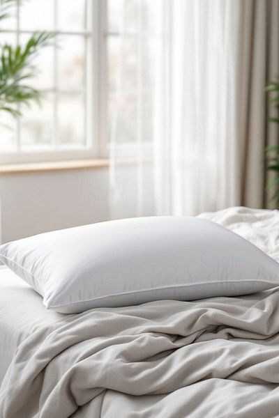 Evene Pillow Bead Fiber Antibacterial Filling Extra Soft Sleeping Pillow Cotton Case 700 gr