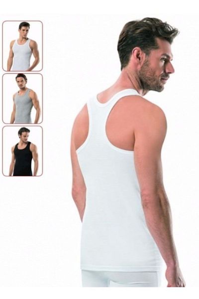KEYAL Tutku 0118 Rambo Sports Men's Undershirt - 6 Pack 100% Cotton - Mixed - S