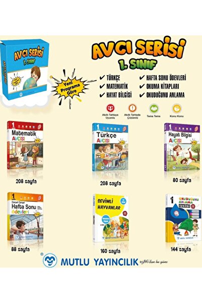 Mutlu Yayıncılık Avcı Serisi 1.Sınıf Set ( 2024-2025 Yılı)