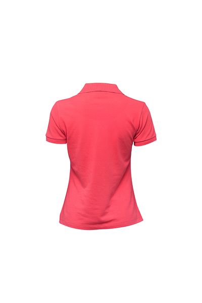ANEMOSS Seagull Pattern Women's Polo Neck T-shirt, Pink, S