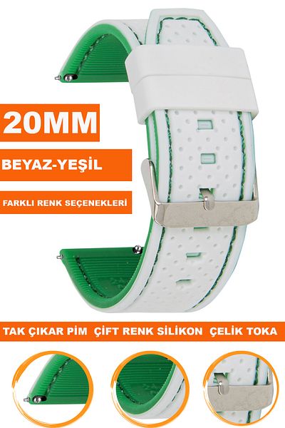 COBRA 20mm Fossil-Welder-Casio-Seiko-Omega-Armani Watch Compatible Silicone Watch Band - A5420