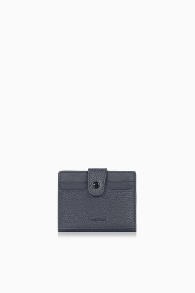 CENGİZ PAKEL Cengiz Pakel Unisex Genuine Leather Small Size Card Holder - 2513 - Dark Blue
