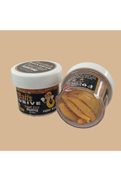 RENAT CARP Renat Trout Bait Peynir Kokulu Silikon Kurtçuk Alabalık Yemi 15 Pc...