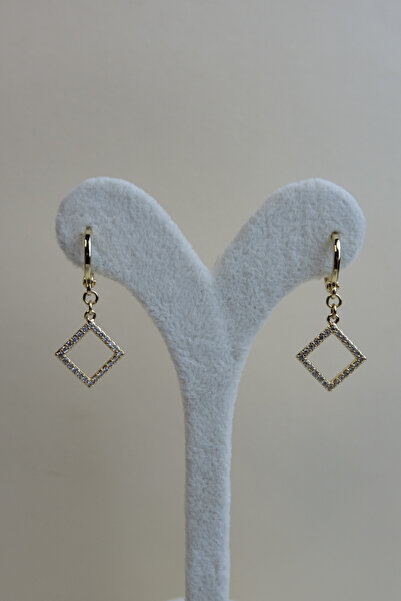ayışığı Xuping Gold Square Cut Stone Earrings