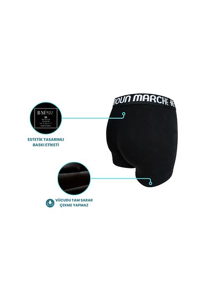 BOUN MARCHE Men's Boxer Lycra Premium 3-Piece Box Passi̇on