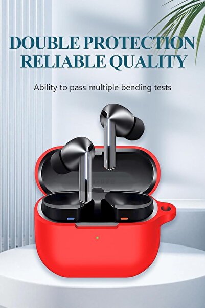 EWEC Samsung Galaxy Buds3, Buds3 Pro, Buds3 FE Uyumlu Silikon Kılıf, Kulaklık İpi, Temizleme Kalemi Seti