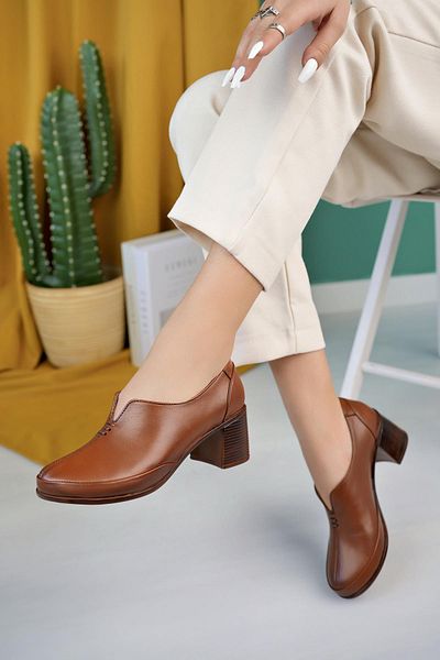 Diego Carlotti Genuine Leather Women's Daily Heeled Shoes Dd3367