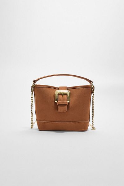 Stradivarius Mini bucket bag with a buckle