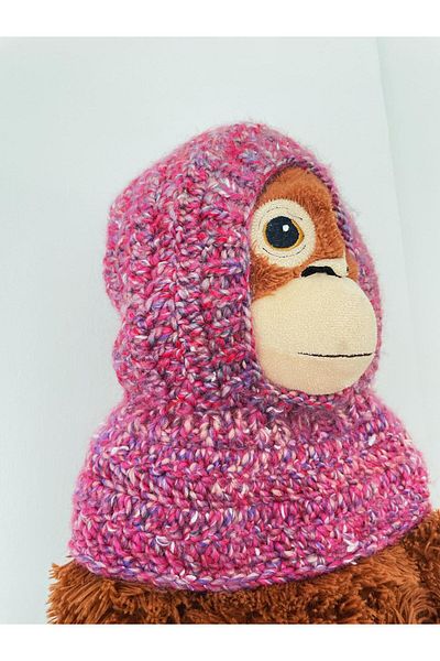 The Cloudish Shop Pink Purple Knitted Neck Collar Baby Kids Hand Balaklvası - Mixed Color