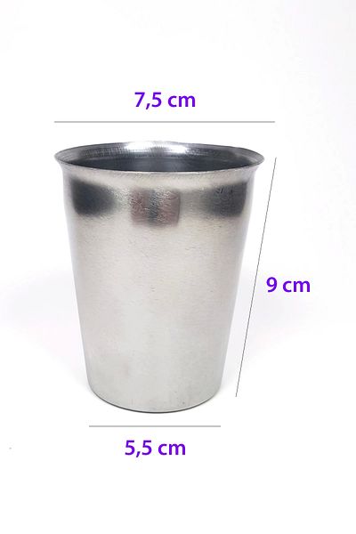 EYGAON 6 Pieces Stainless Steel Chrome Cups 9 X 7.5 X 5.5cm