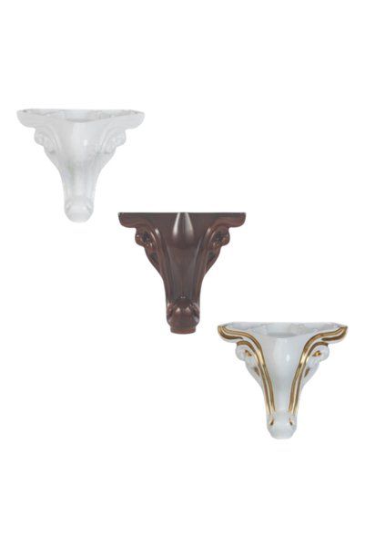 MC PLASTİK Mc Beyaz Sultan Ayak 14,5cm Beyaz Altın