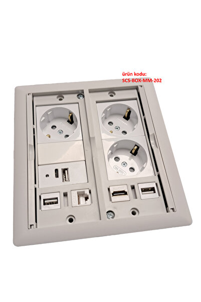 SCS Scspazar Masa Üstü Priz Kutusu Multimedia Oyuncu Masaları Için