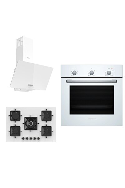 Bosch & Ferre Large Daylight 3 lü Ankastre Set ( HBF011BV1T - SS036 - D087 ) 75 cm Ocak