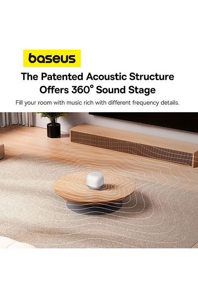 Baseus AeQur V2 Wireless Speaker Moon White