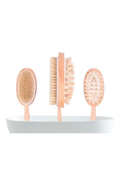 baytoptan Double Sided Long Handled Bath Massage Brush