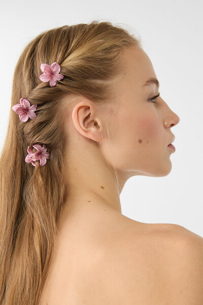 Stradivarius Set of 6 mini flower hair clips